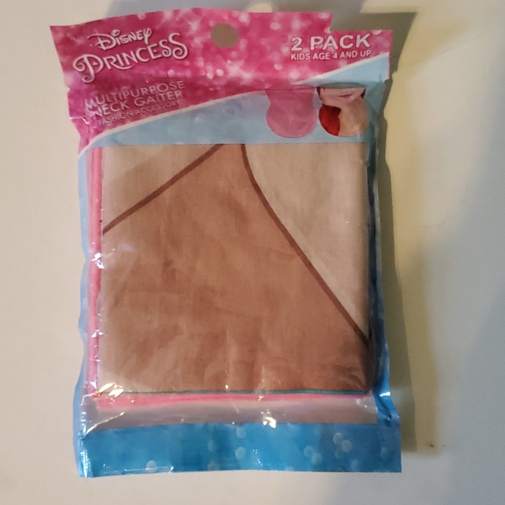 New girl's Disney princess 2 Pk neck gaiters